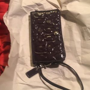 Coach purple wristlet